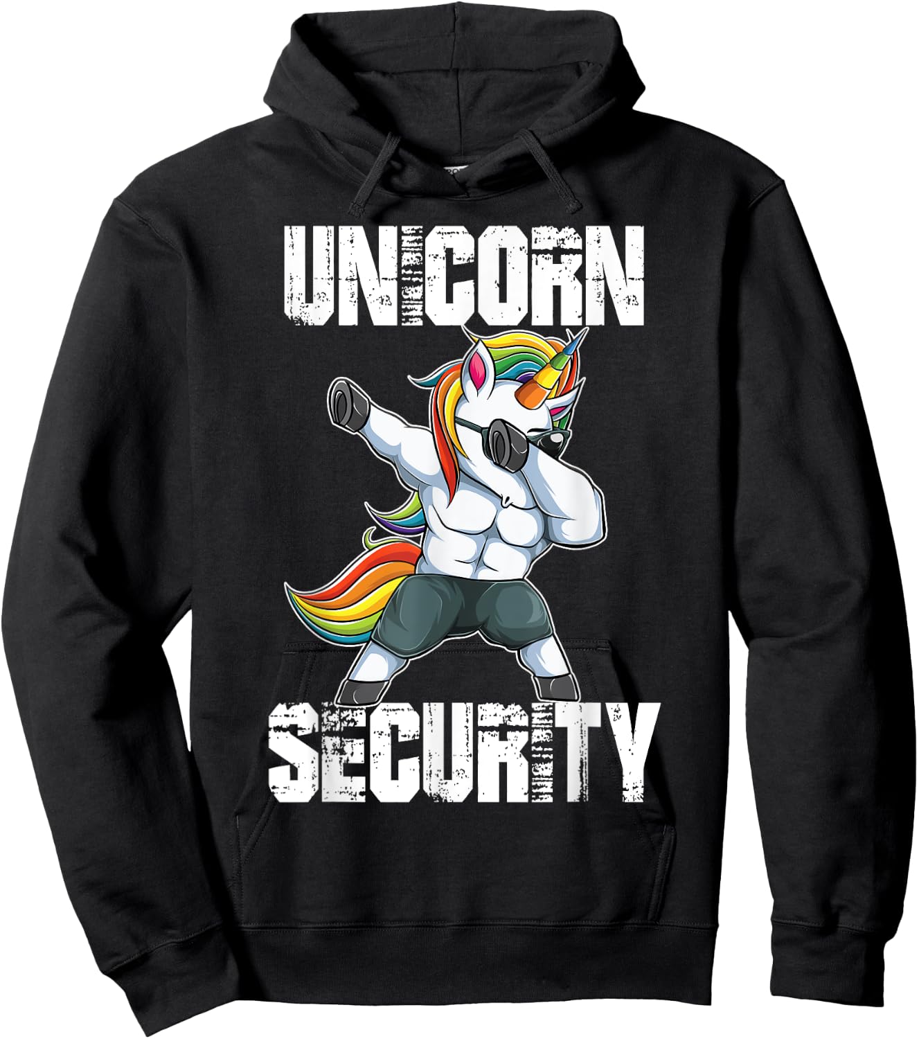 Unicorn Security Dad Mom Daughter Adult unicorn costume gift Hoodie - Hoodie | Black