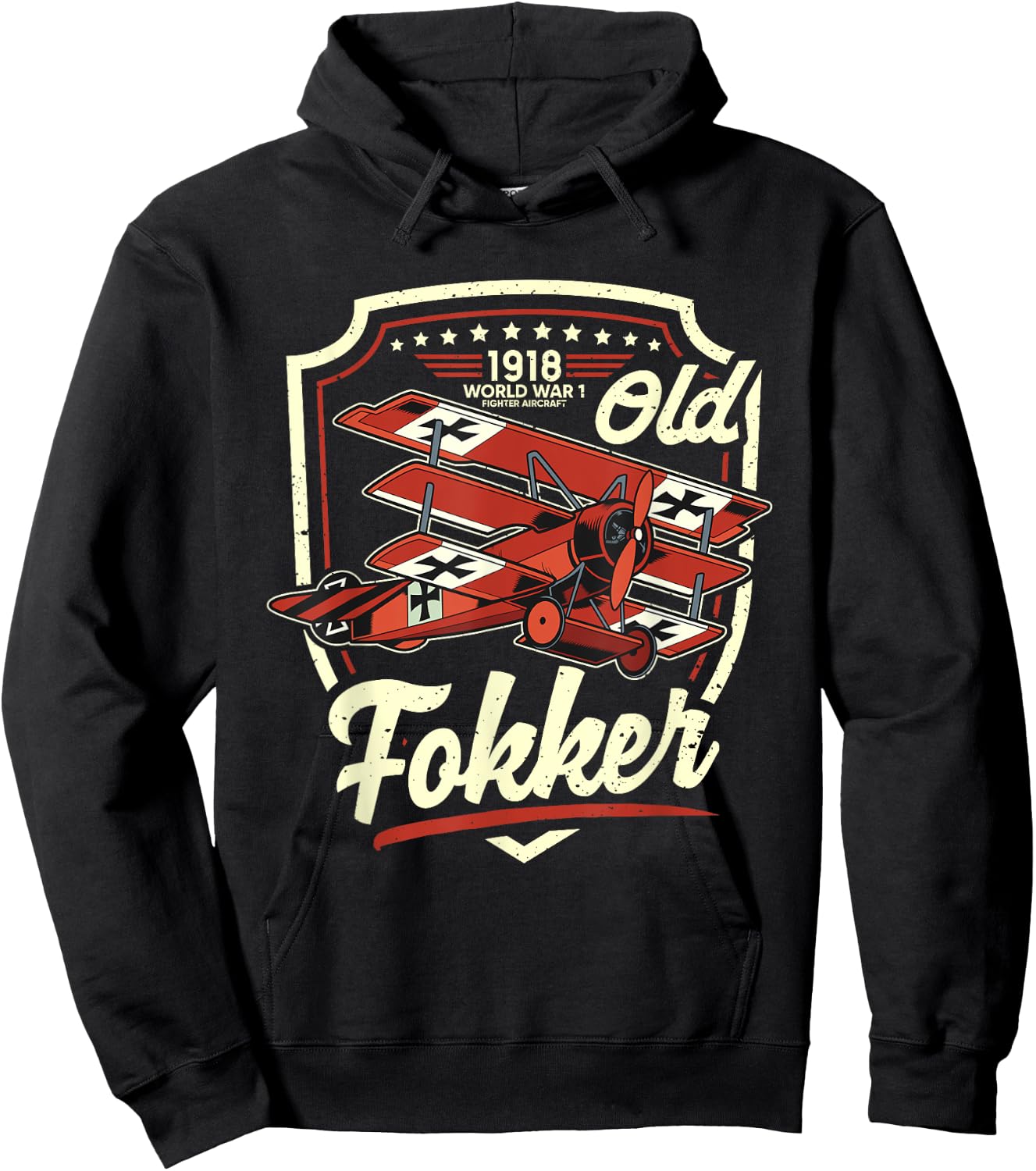 Altes Fokker WW1 aircraft German Fokker Hoodie - Hoodie | Black