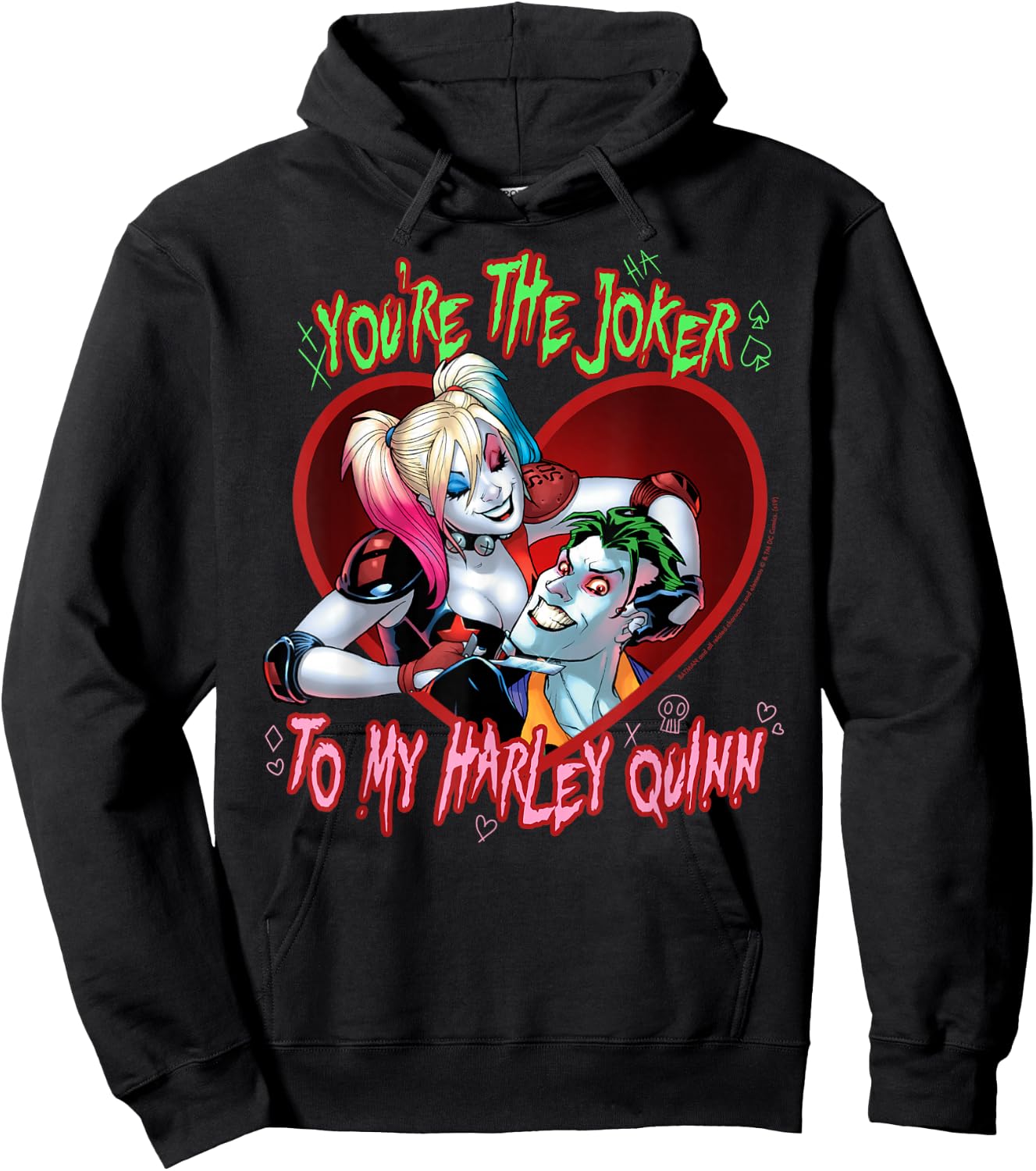 DC Comics Batman Joker to Harley Hoodie - Hoodie | Black