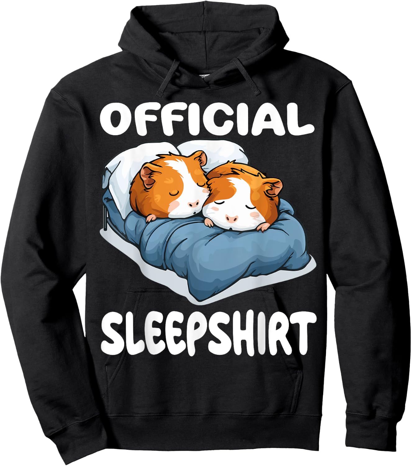 Guinea Pig Official Sleepshirt Pajamas Nightgown Hoodie - Hoodie | Black