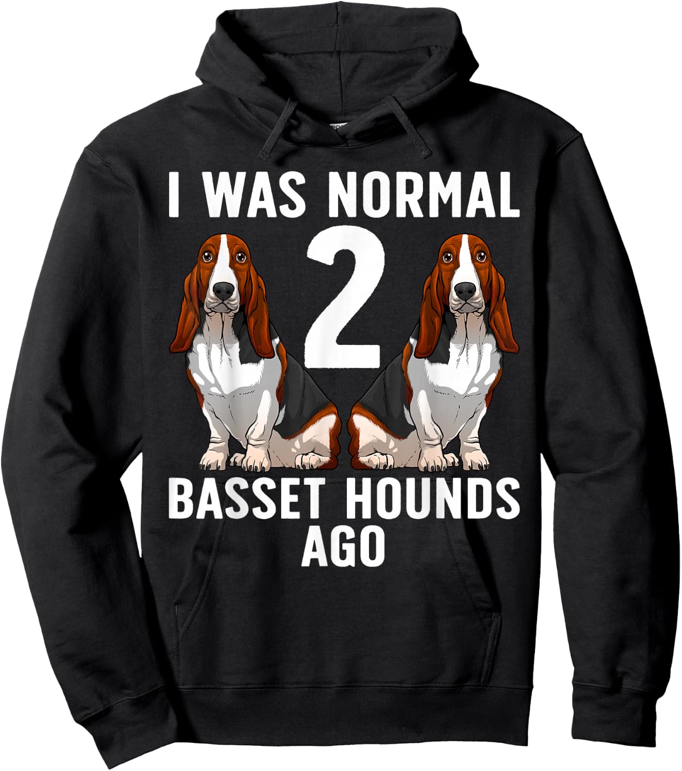 Funny Basset Hound Design Women Basset Hound Lover Hoodie - Hoodie | Black