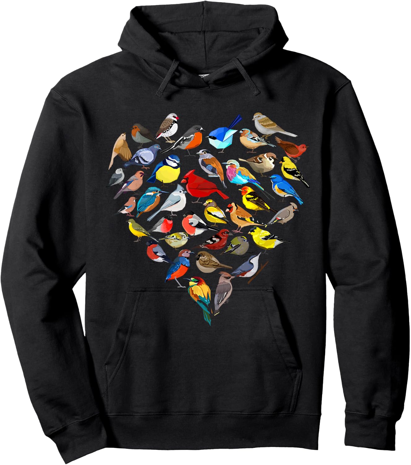 Birds Love Bird watching Birder Nerd Wildlife Birdwatcher Hoodie - Hoodie | Black