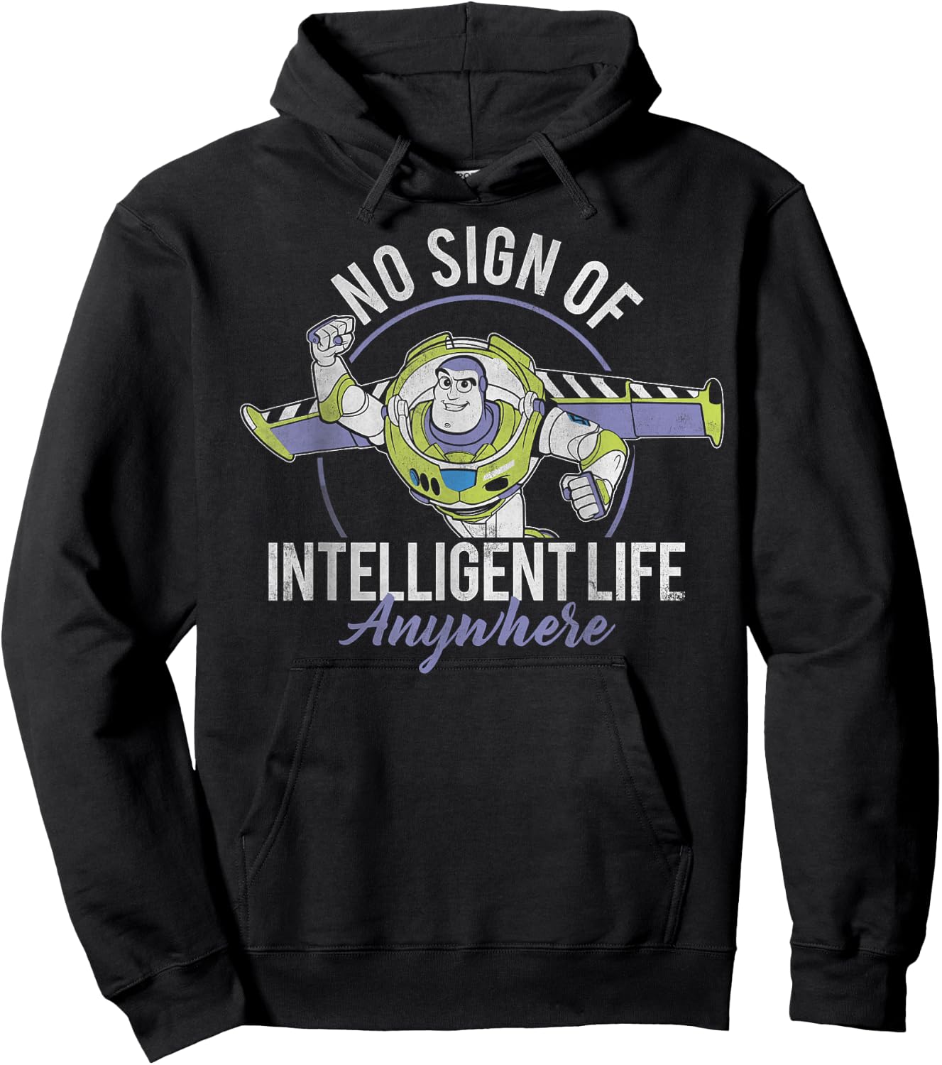 Disney Pixar Toy Story Buzz No Sign of Intelligent Life Hoodie - Hoodie | Black