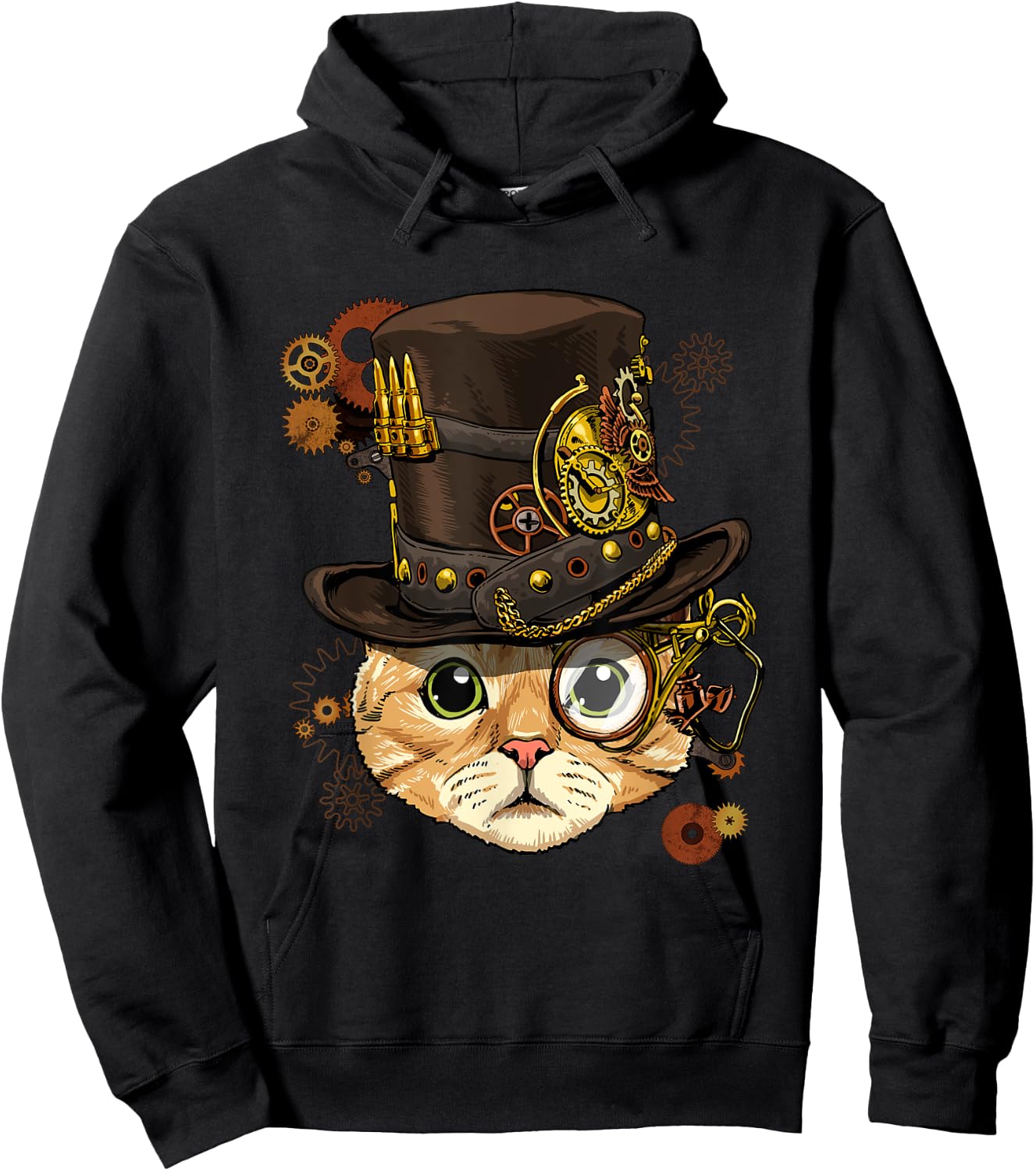 Cat Shirt Steampunk Cat Shirt Medieval Kitten Pet Cat Lover Hoodie - Hoodie | Black