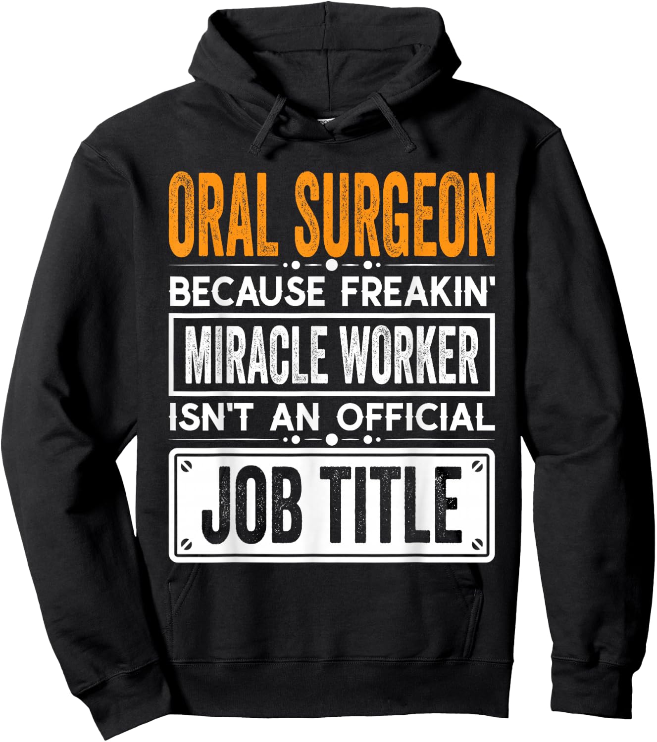 Oral Surgeon Official Job Title Funny Dental Implant Surge Hoodie - Hoodie | Black