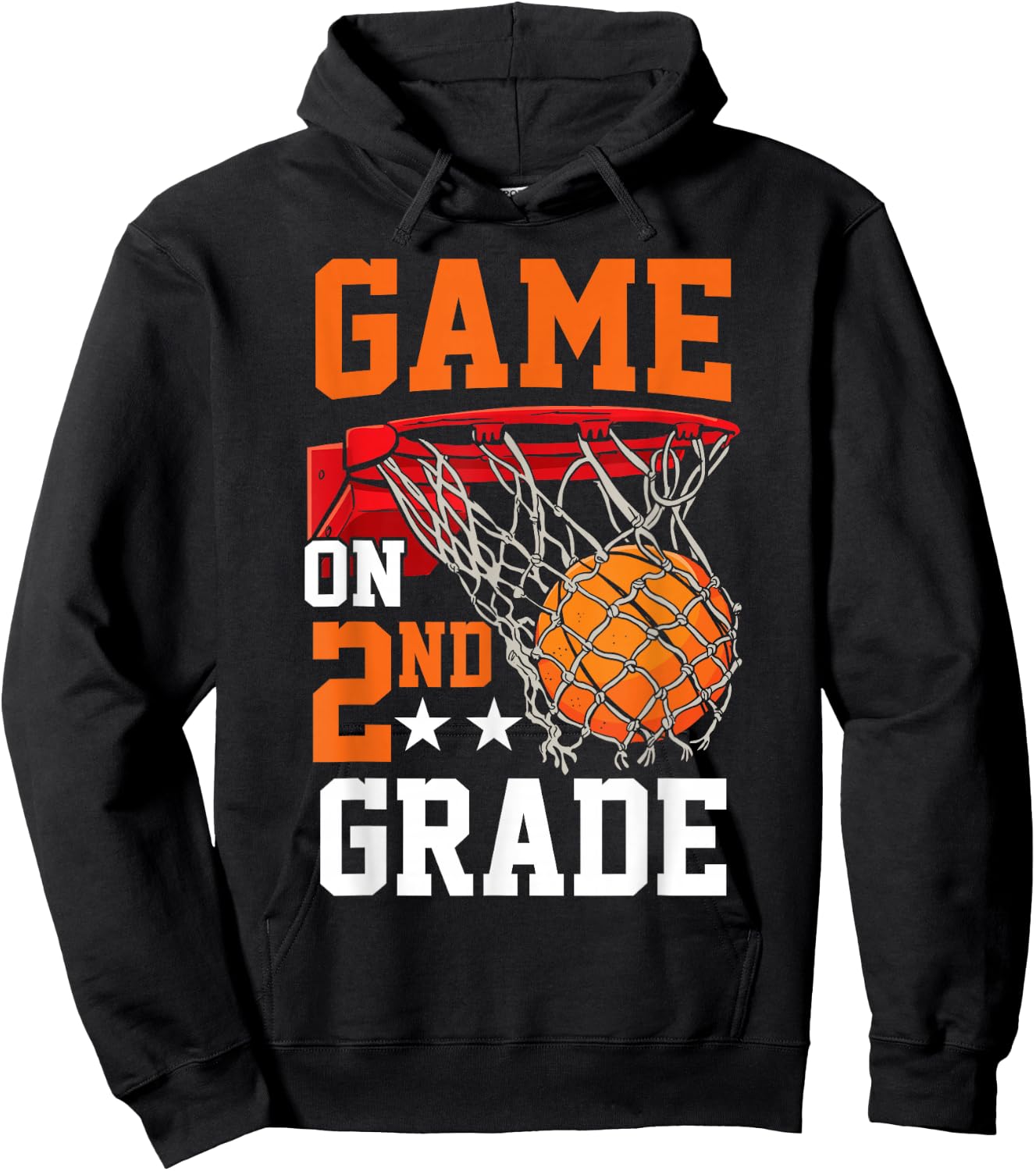Second Grade Game on Basketball Back To School 2nd Grade Hoodie - Hoodie | Black