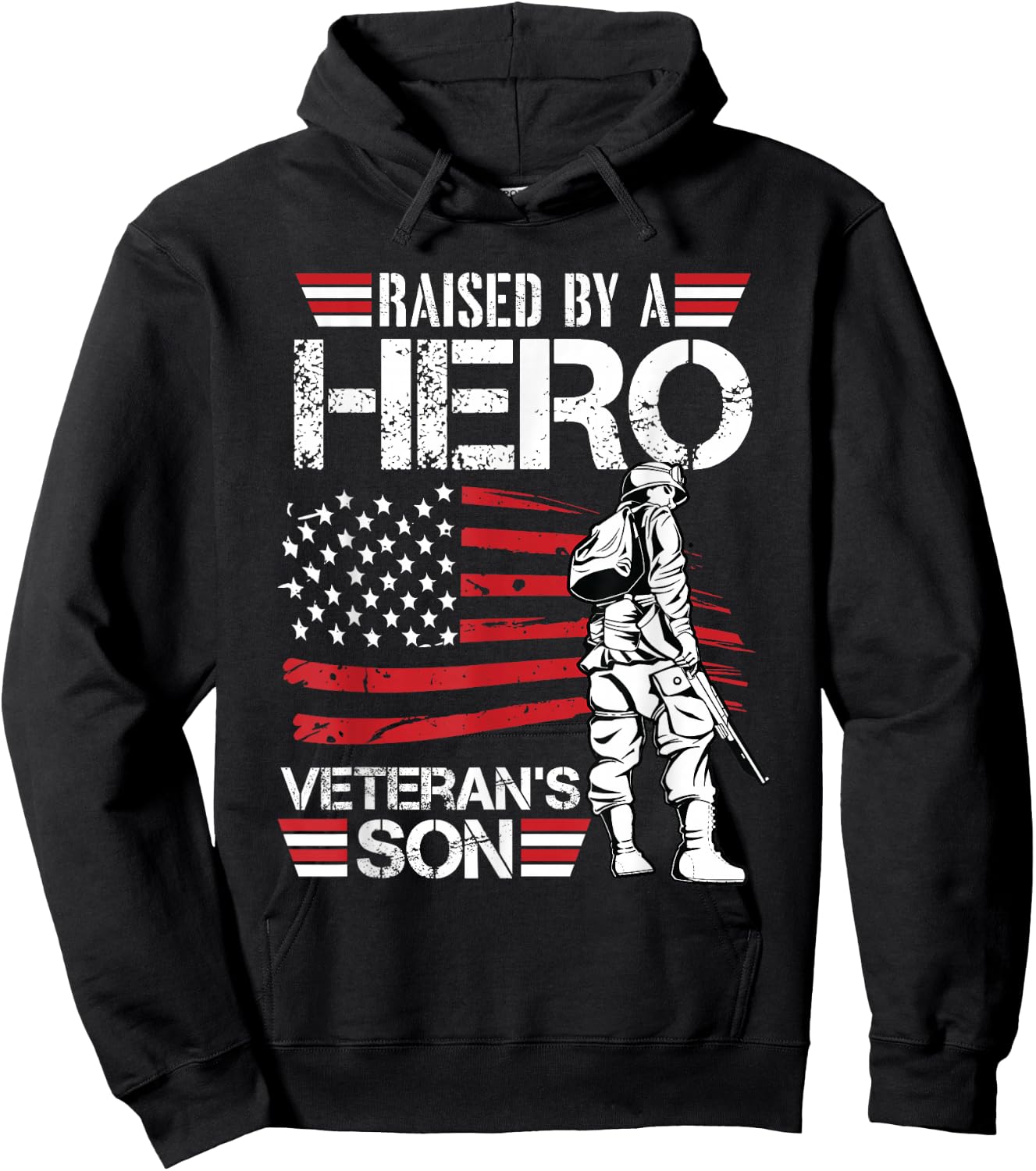 Veteran Son Month Of The Military Child Army Soldier Kids Hoodie - Hoodie | Black