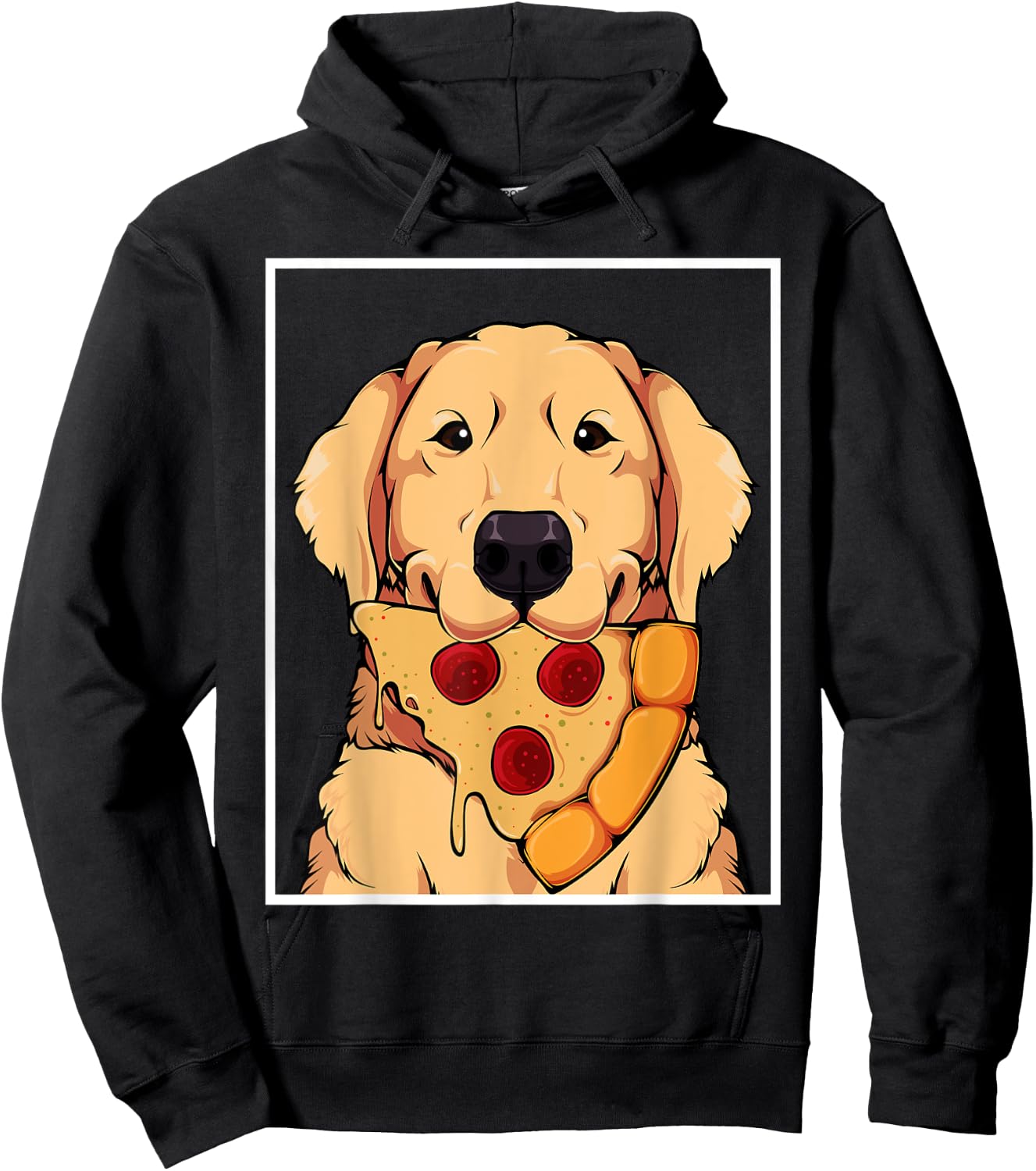 Labrador Golden Retriever Dog Owner Pizza Dogs Mum Men Women Hoodie - Hoodie | Black