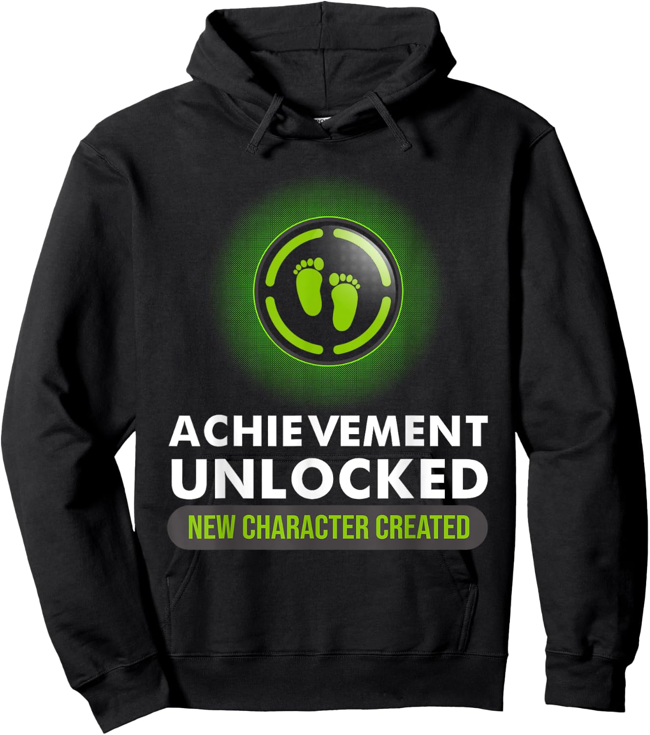 Cute Pregnant Announcement Gamer Dad Mom Designs Funny Achievement Unlocked New Character Created Pregnancy - -Adults, Kids - Black - Short Sleeve - S - Medium Hoodie - Hoodie | Black