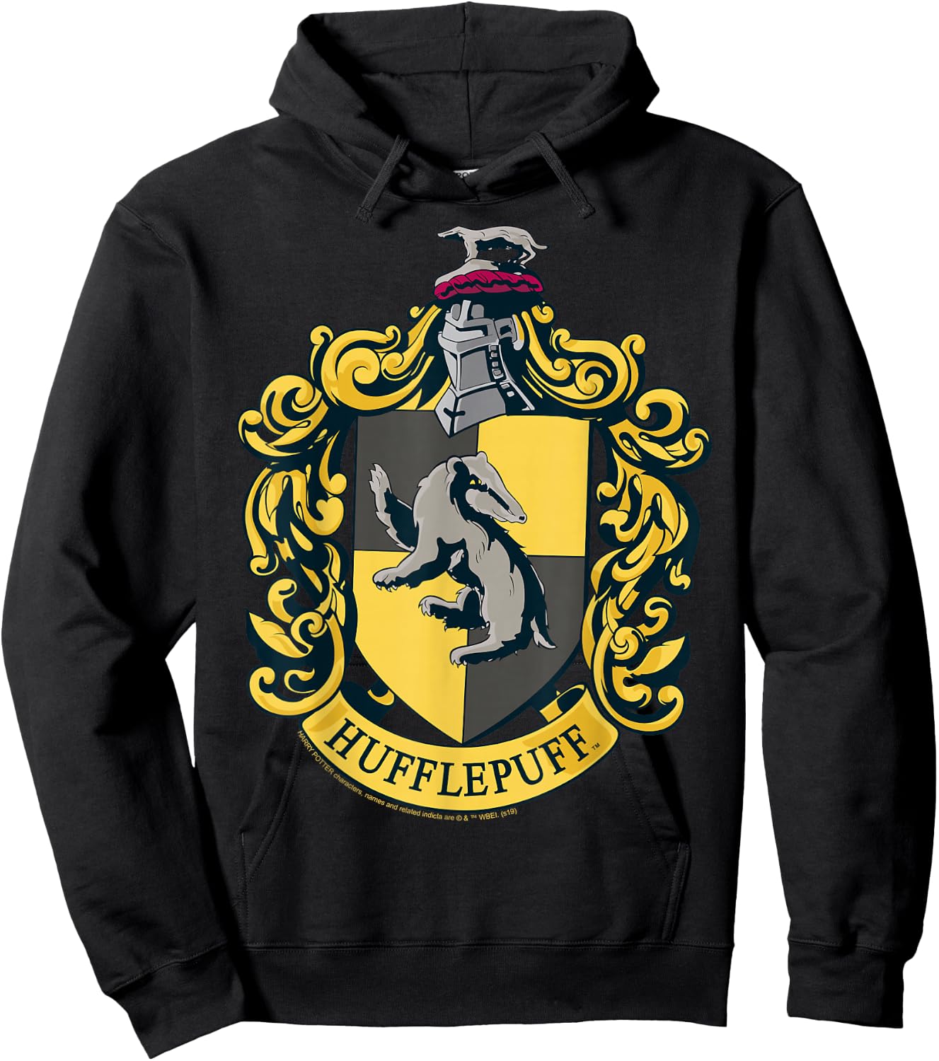 Harry Potter Hufflepuff House Crest Hoodie - Hoodie | Black