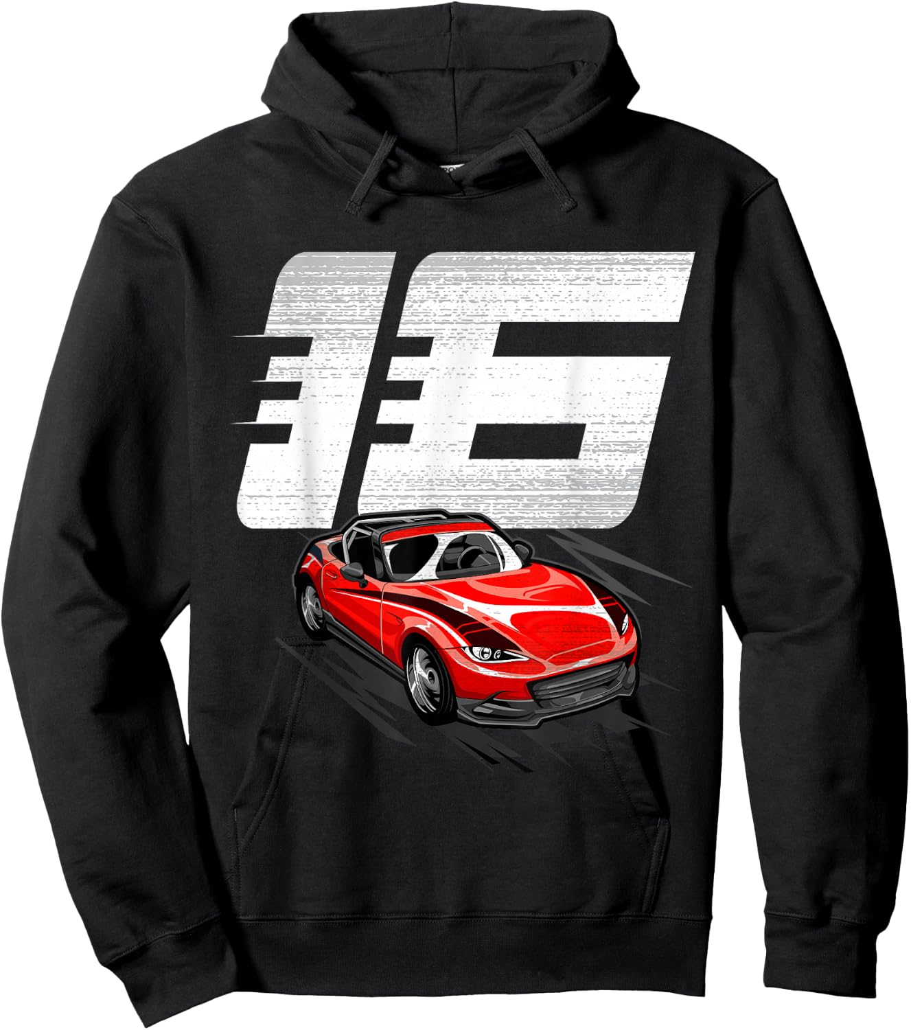 16th Birthday Boy Race Car 16 Year Old Birthday Racing Kids Hoodie - Hoodie | Black