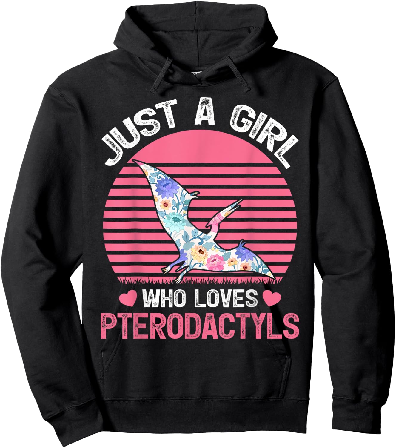 Dinosaur Bird Lover Just A Girl Who Loves Pterodactyls Hoodie - Hoodie | Black