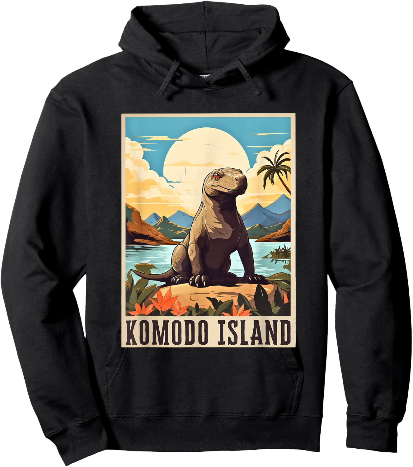 Komodo Island Indonesia / Komodo Dragon Hoodie - Hoodie | Black