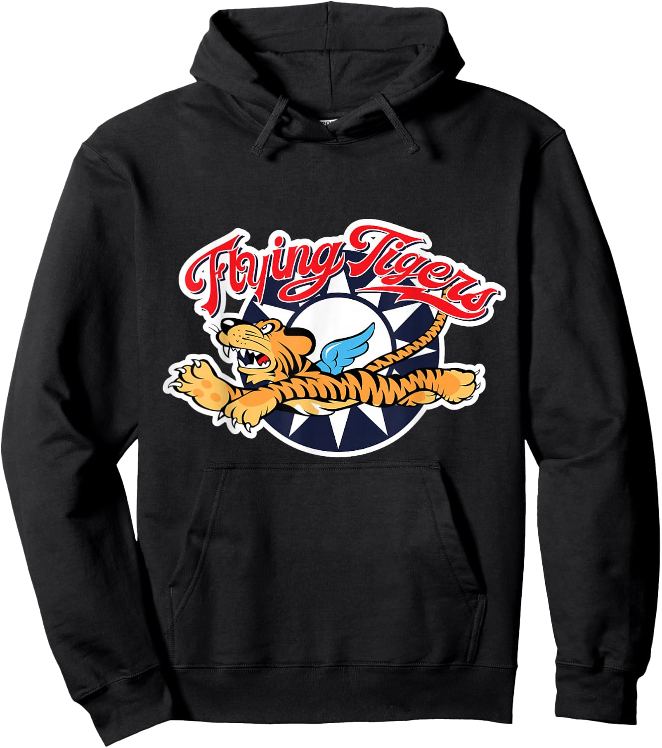 Funny Cool Tiger Flying Novelty Graphic & Cool Designs Hoodie - Hoodie | Black