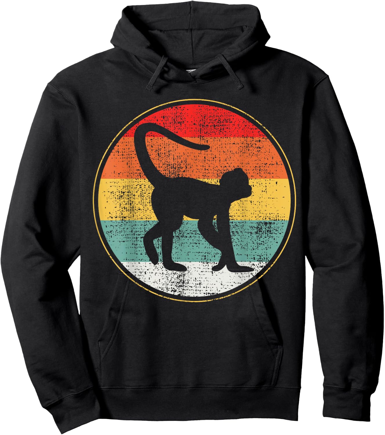 Spider Monkey Retro Vintage Hoodie - Hoodie | Black