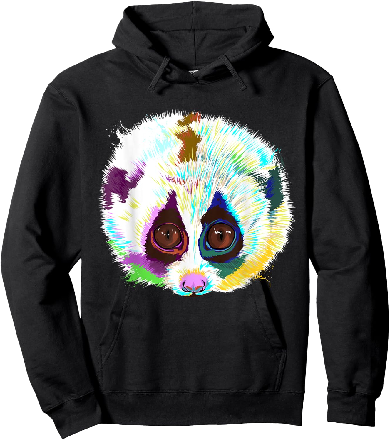 Splash Slow Loris Hoodie - Hoodie | Black
