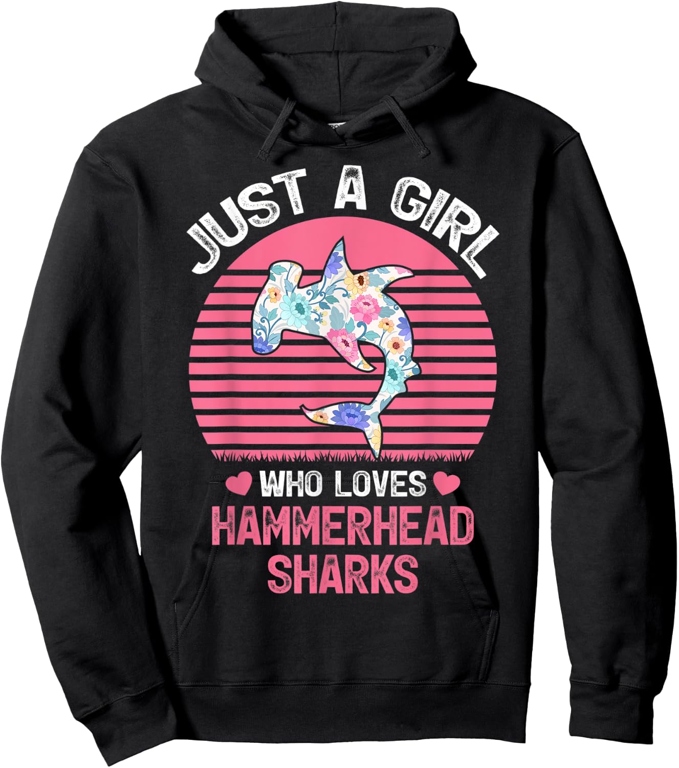 Shark Lover Just A Girl Who Loves Hammerhead Sharks Hoodie - Hoodie | Black