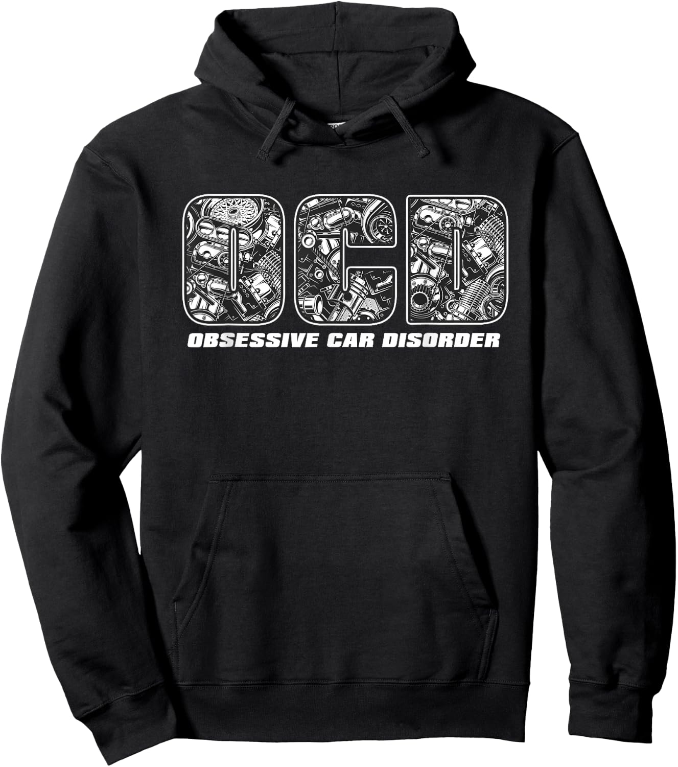 OCD Obsessive Car Disorder Funny Car Guy Hoodie - Hoodie | Black