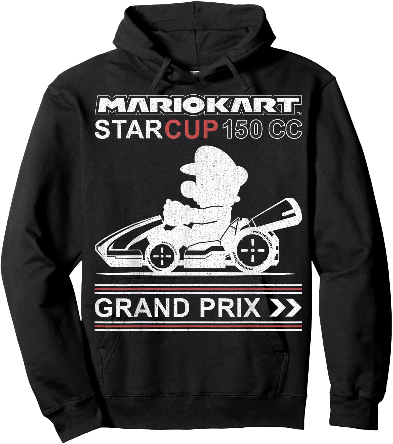 Mario Kart Star Cup Grand Prix Vintage Nintendo Race Car Hoodie - Hoodie | Black