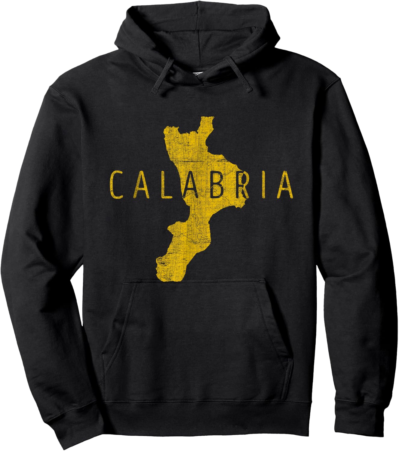 Calabrian Map Word Art - Calabria Italy Souvenir Hoodie - Hoodie | Black