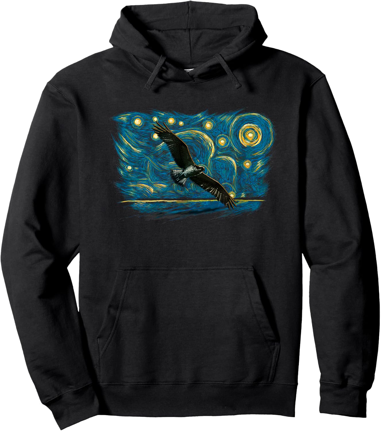 Retro Vintage Style Osprey Hoodie - Hoodie | Black
