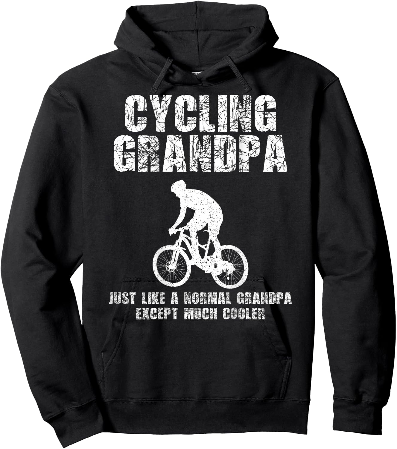 Cycling Grandpa Cool Love Cycle Biking Riding Hoodie - Hoodie | Black