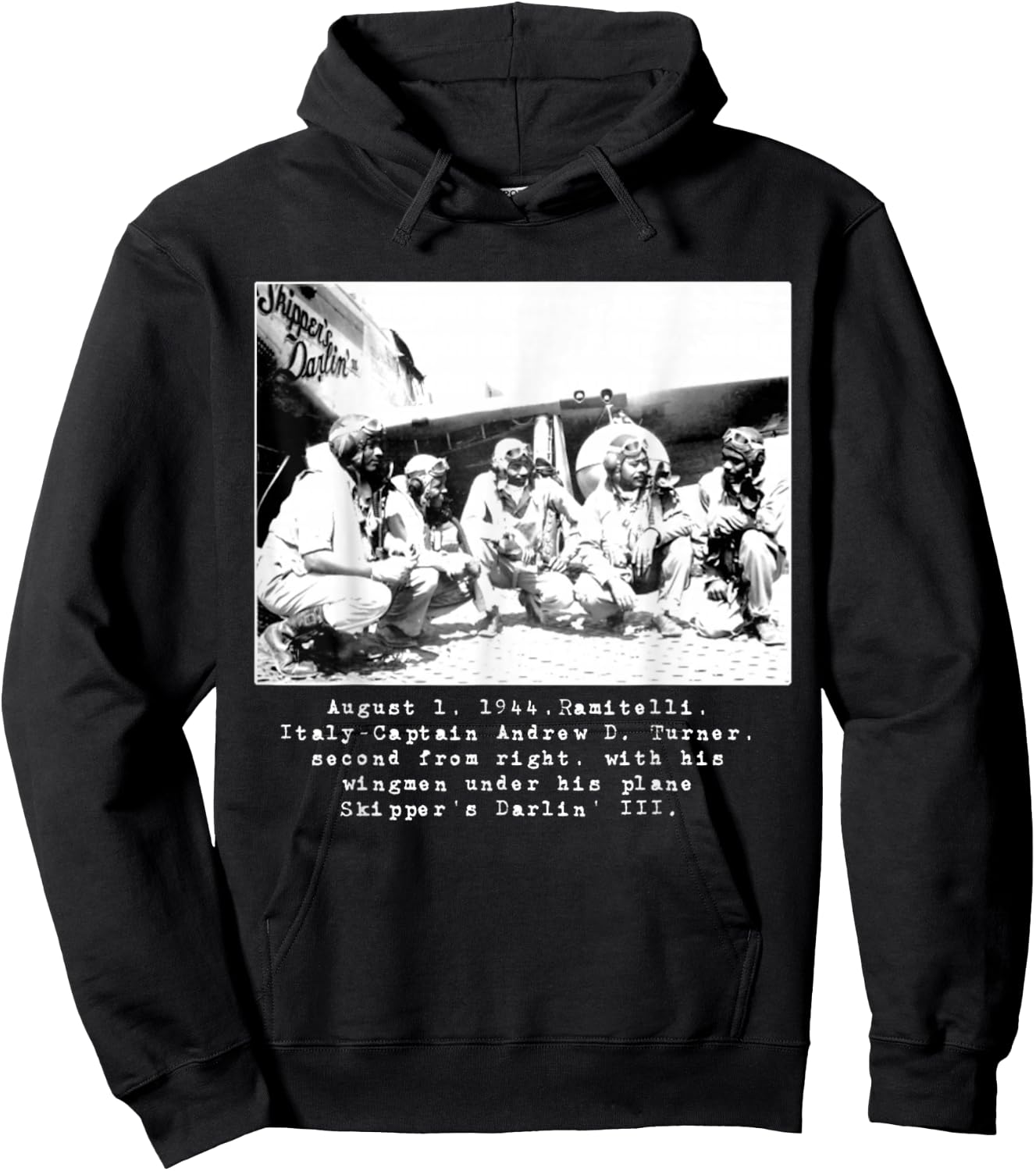 Tuskegee Historic Air Men Hoodie - Hoodie | Black