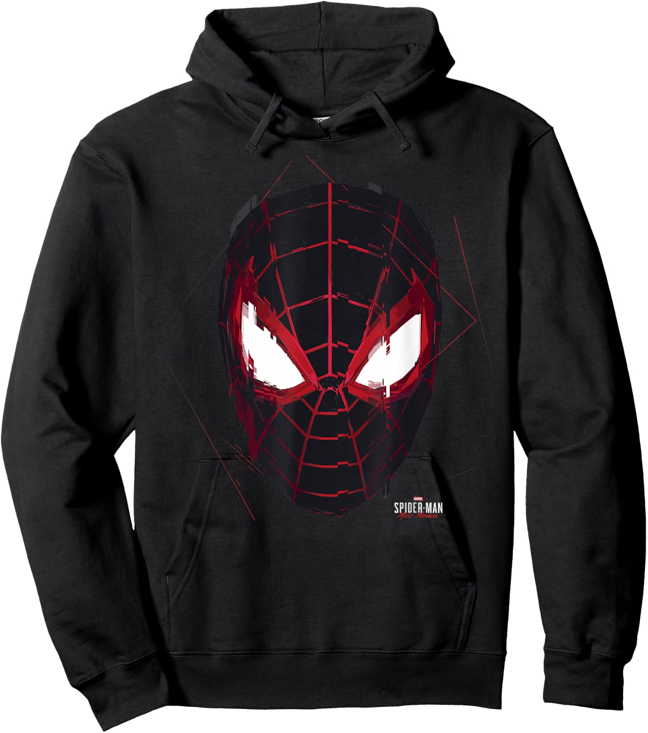 Marvel Spider-Man: Miles Morales Glitch Mask Small Hoodie - Hoodie | Black