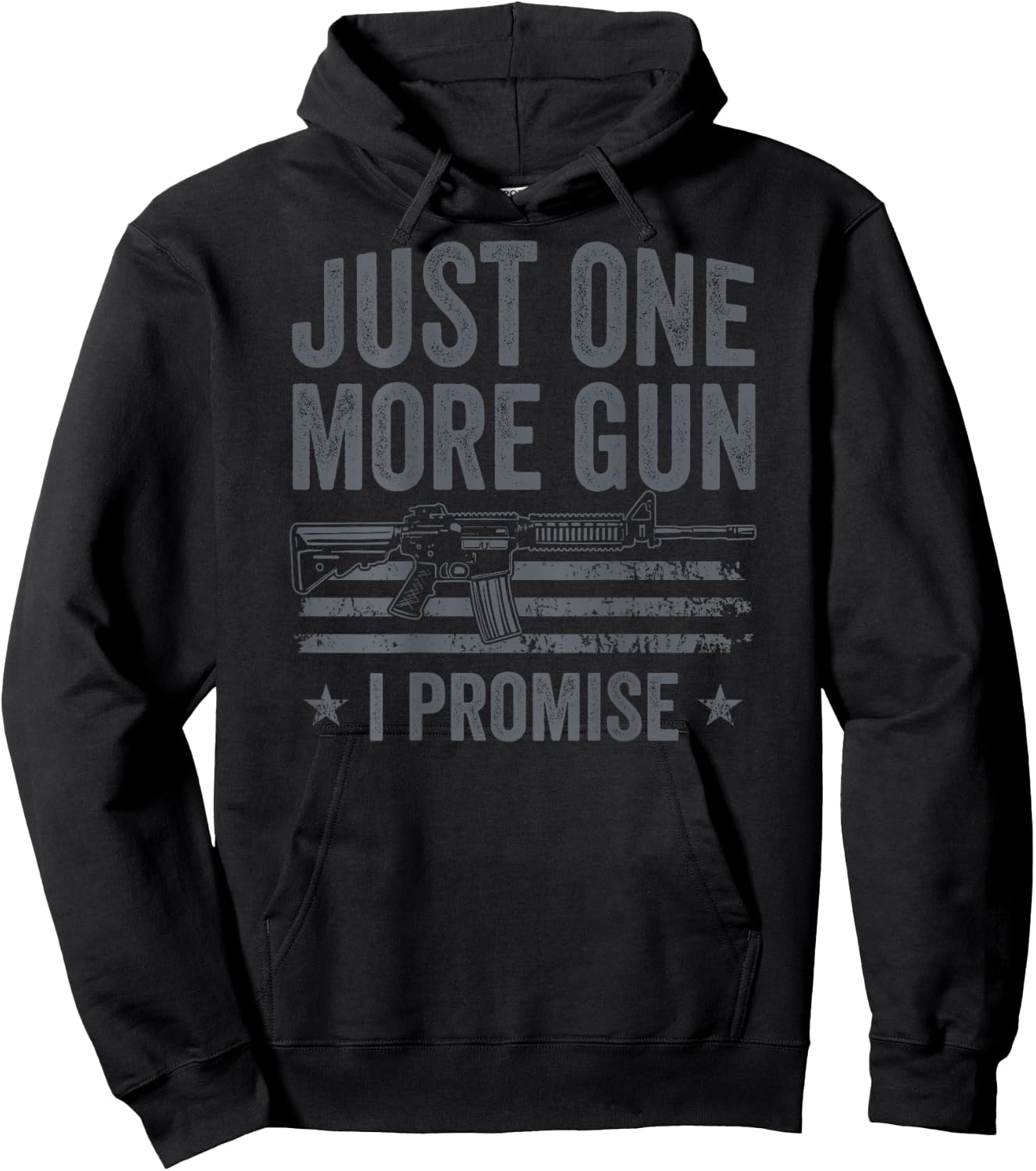 Just One More Gun I Promise - Funny USA Guns Owner - ON BACK Hoodie - Hoodie | Black