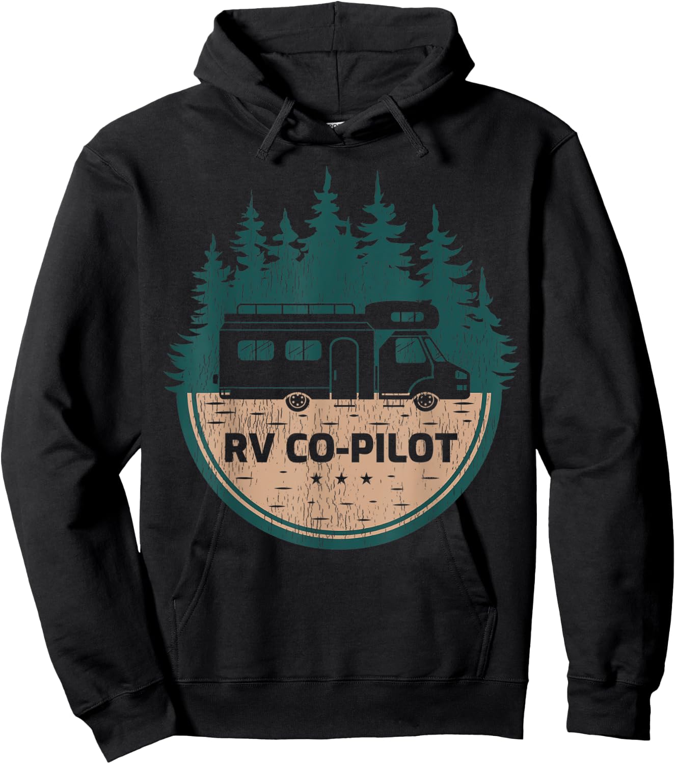 Camping RV Co-Pilot Road Trip Camper Hoodie - Hoodie | Black