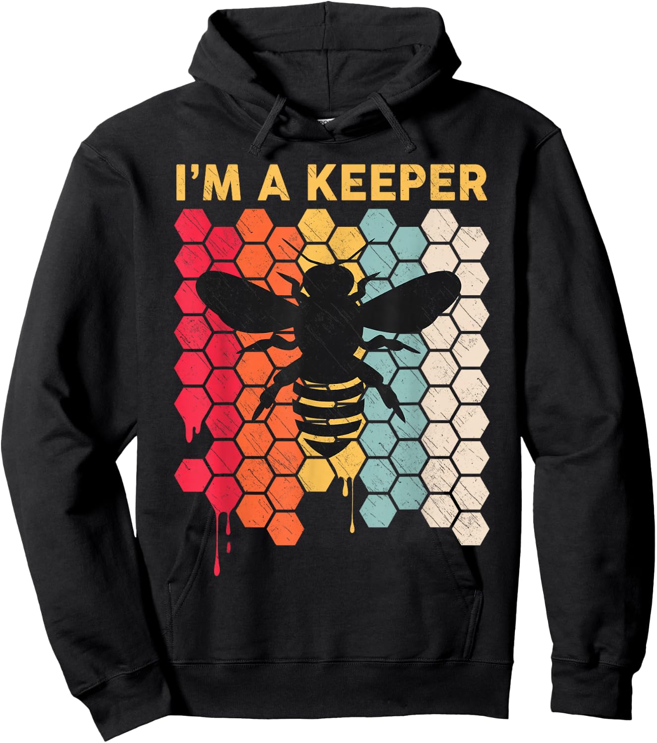 Men Bee-Shirt Funny Honey Beekeeping Gift I'm A Bee Keeper Hoodie - Hoodie | Black