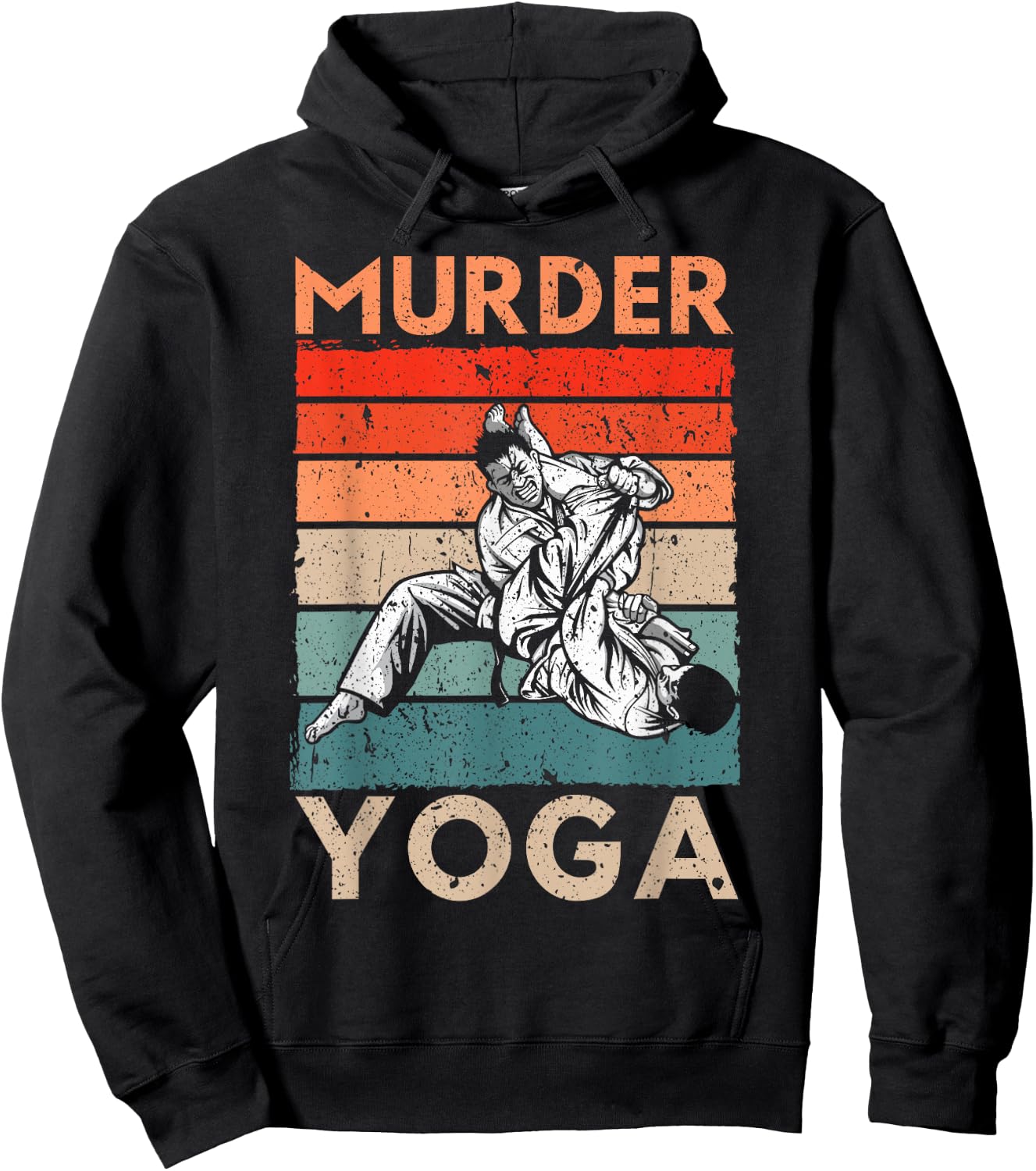 Murder Yoga Judo Master Martial Arts Judoka Judoist Vintage Hoodie - Hoodie | Black