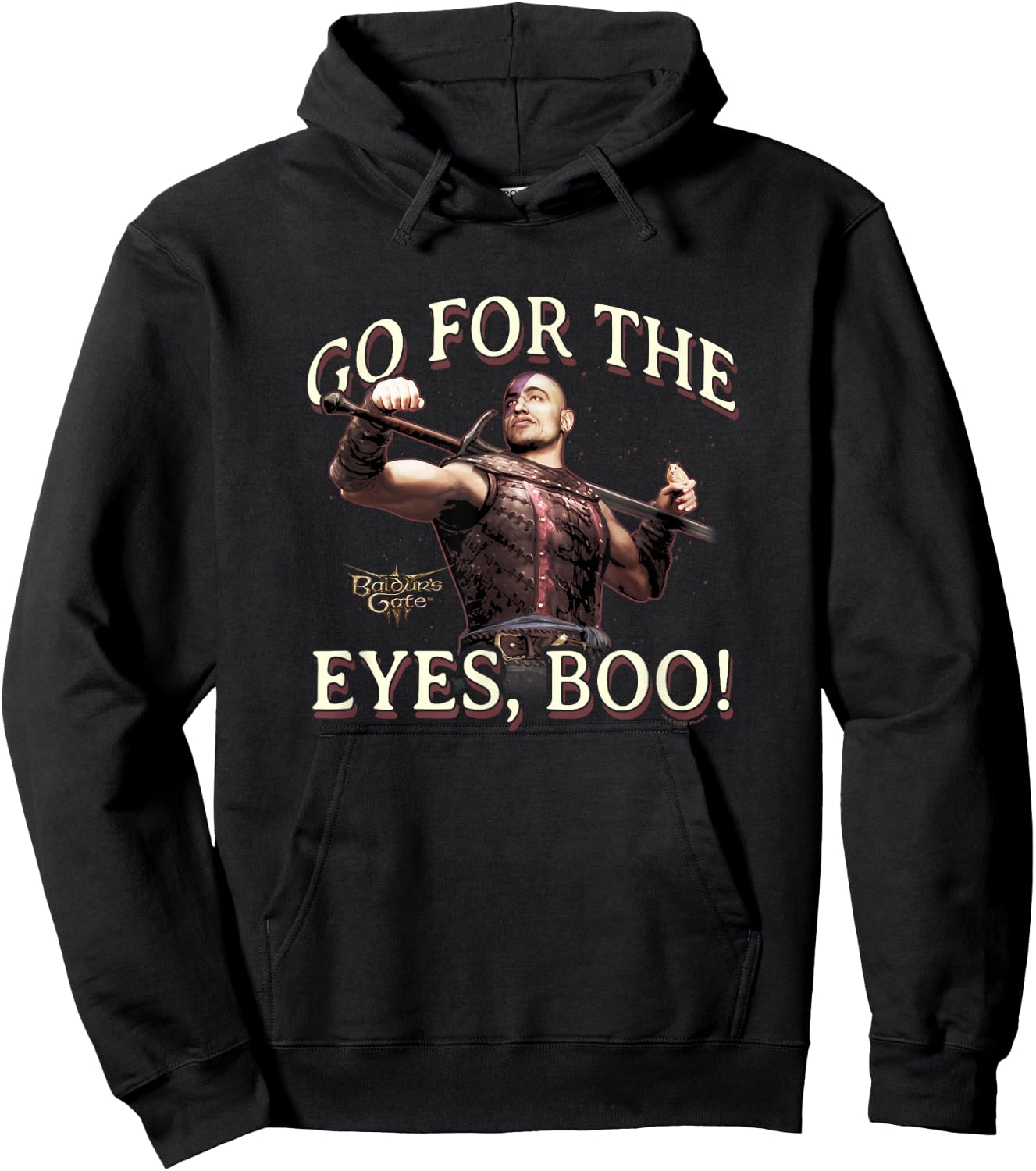 Dungeons & Dragons Minsc Go For The Eyes Boo! Chest Poster Hoodie - Hoodie | Black