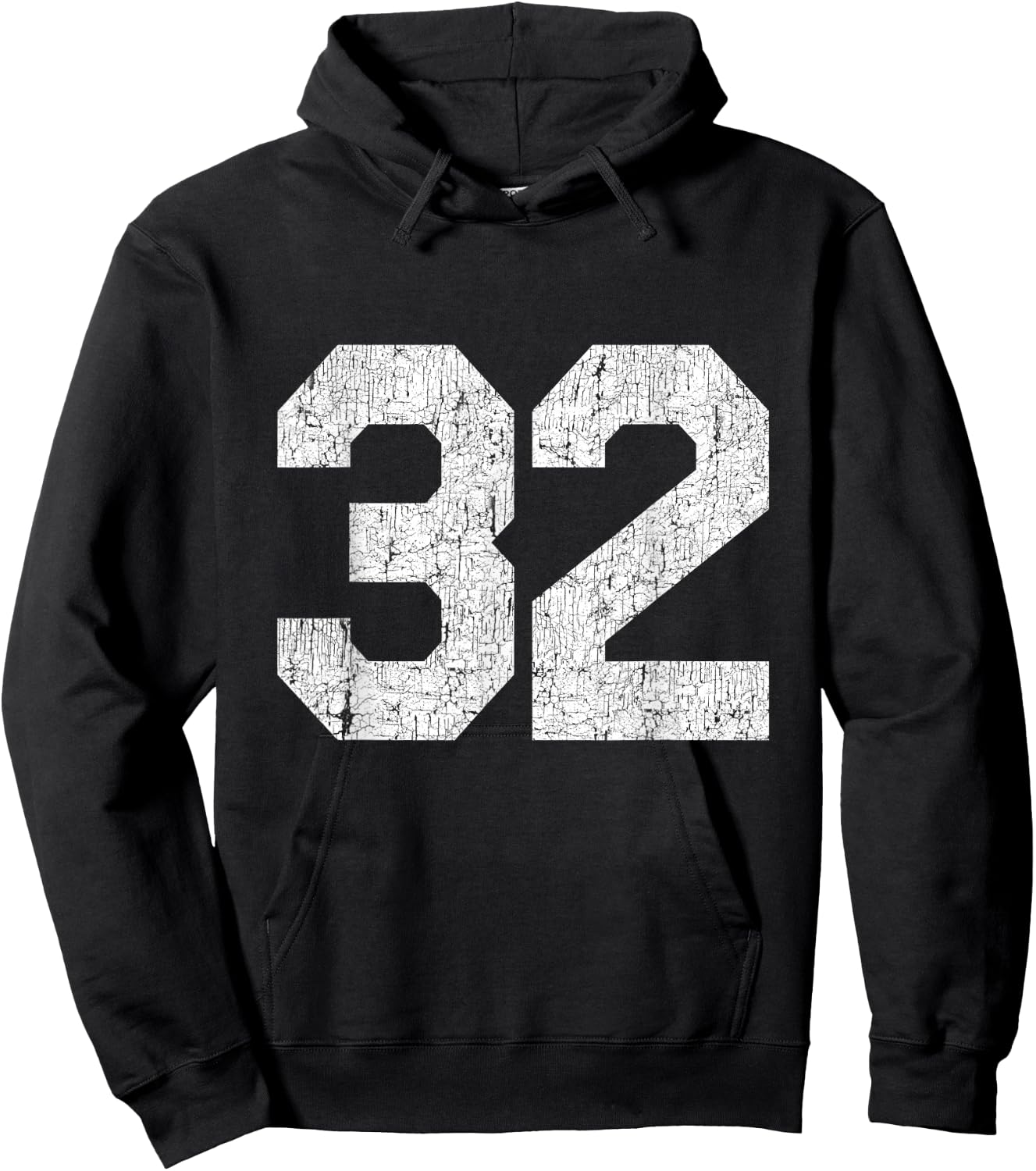 #32 Jersey Uniform Varsity Sports Number, 32nd Birthday Hoodie - Hoodie | Black