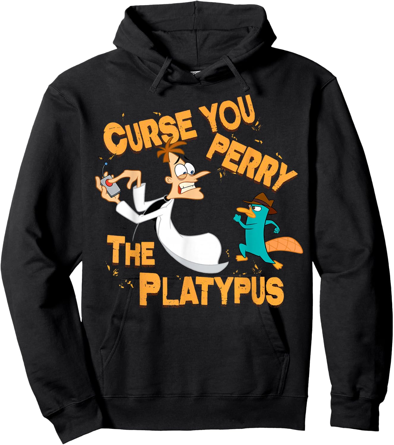 Disney Phineas and Ferb Curse You Small Hoodie - Hoodie | Black