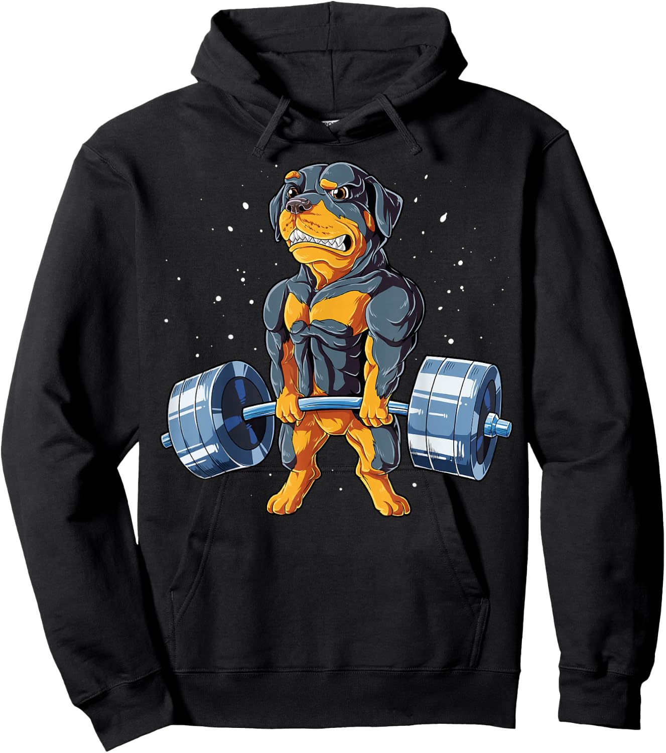 Rottweiler Weightlifting Funny Deadlift Men Fitness Gym Gift Hoodie - Hoodie | Black