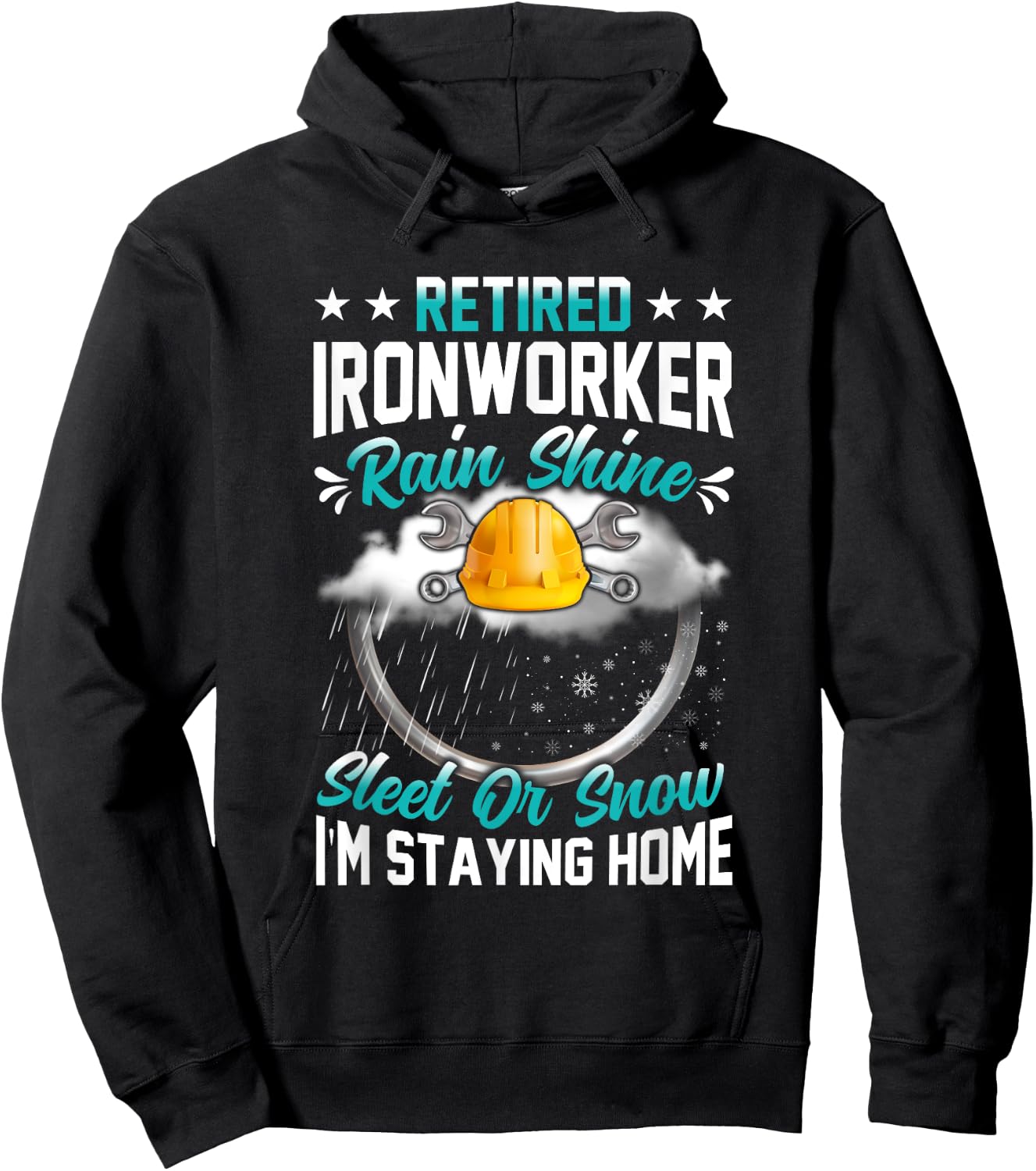 Retired Ironworker funny retirement gifts for Ironworker men Hoodie - Hoodie | Black
