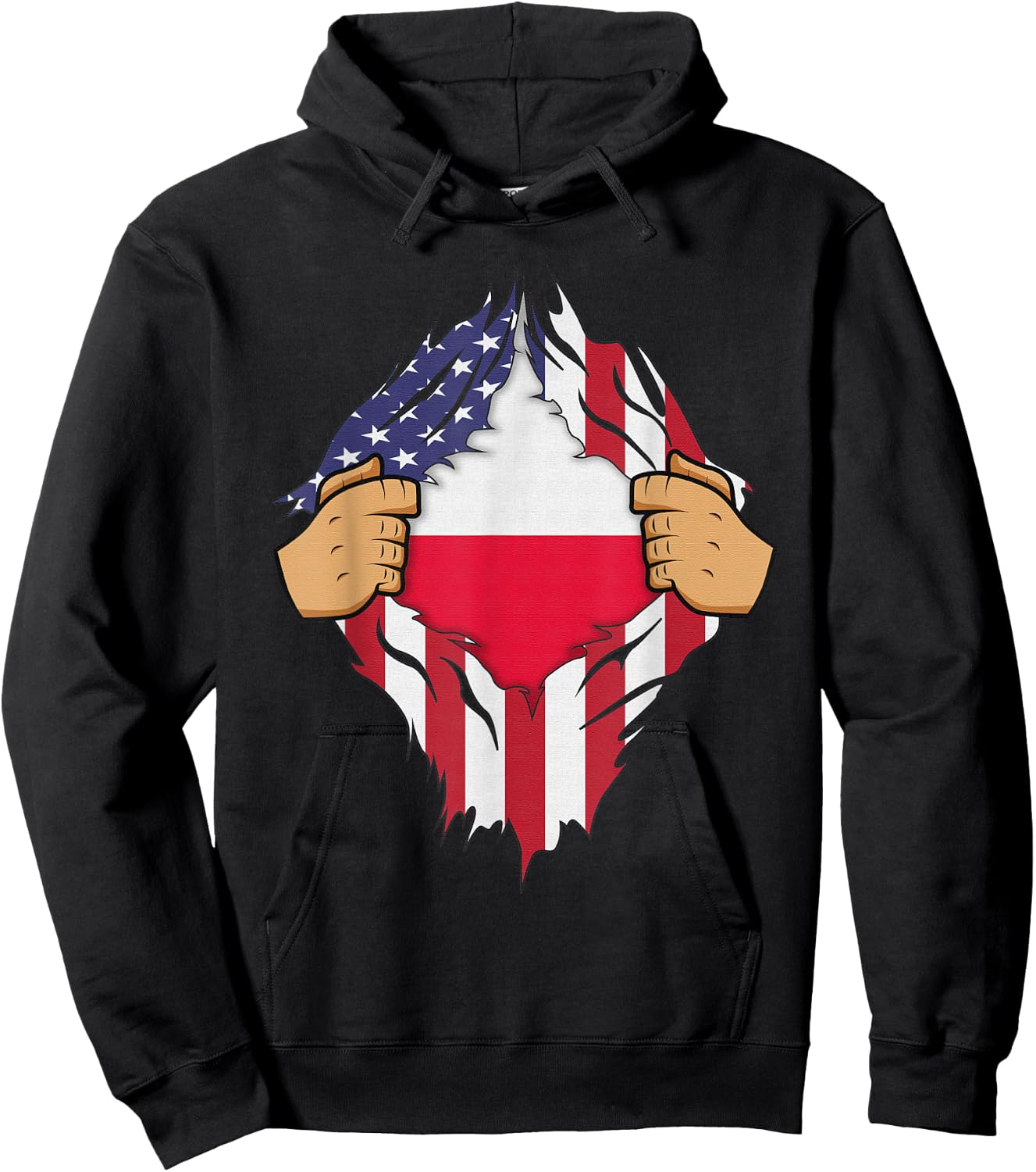 POLISH FLAG POLAND Men Women Kids Gift Hoodie - Hoodie | Black