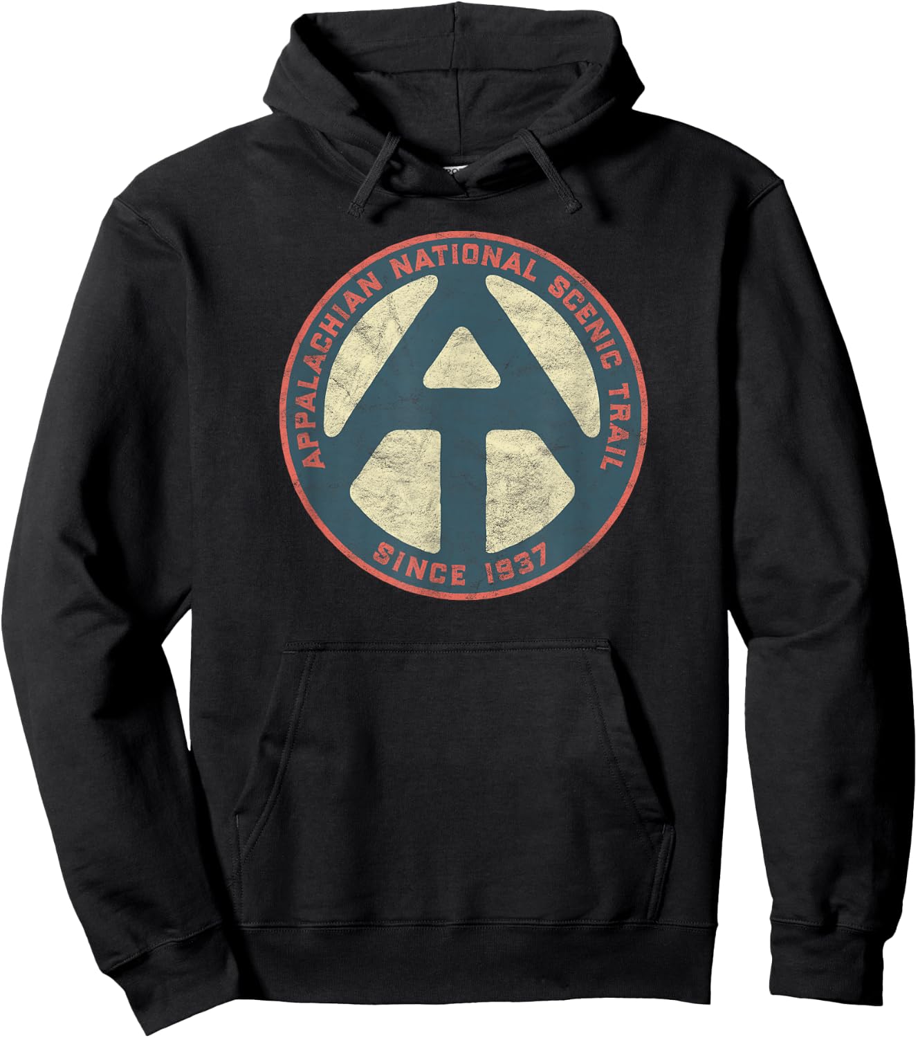 Appalachian Trail Marker Retro National Scenic Trail Hoodie - Hoodie | Black