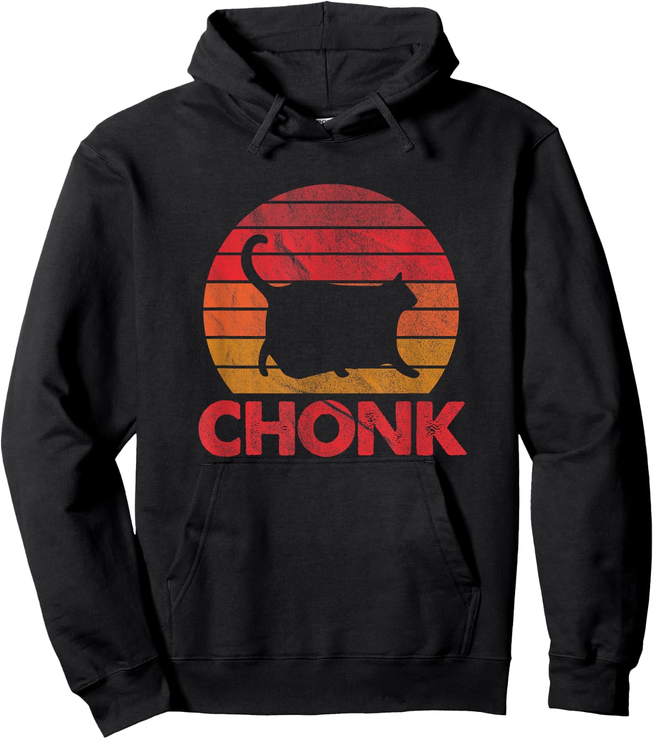 Chonk Cat Funny Cat Lover Gift Hoodie - Hoodie | Black
