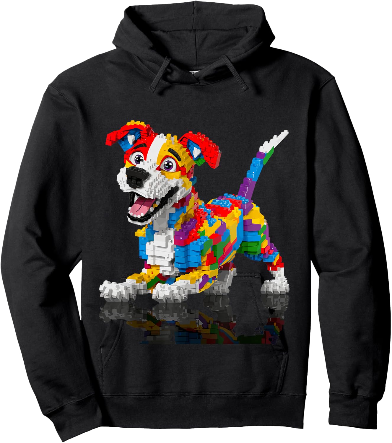Master Builder Kids Building Blocks Dog Brick Builder Hoodie - Hoodie | Black