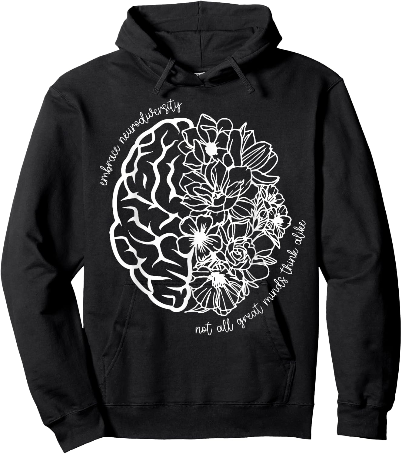 Embrace Neurodiversity Not All Great Minds Think Alike Hoodie - Hoodie | Black