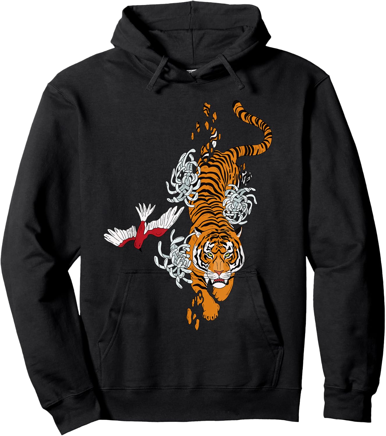 Unique Japanese wild spirit Tiger | My spirit Animal Hoodie - Hoodie | Black