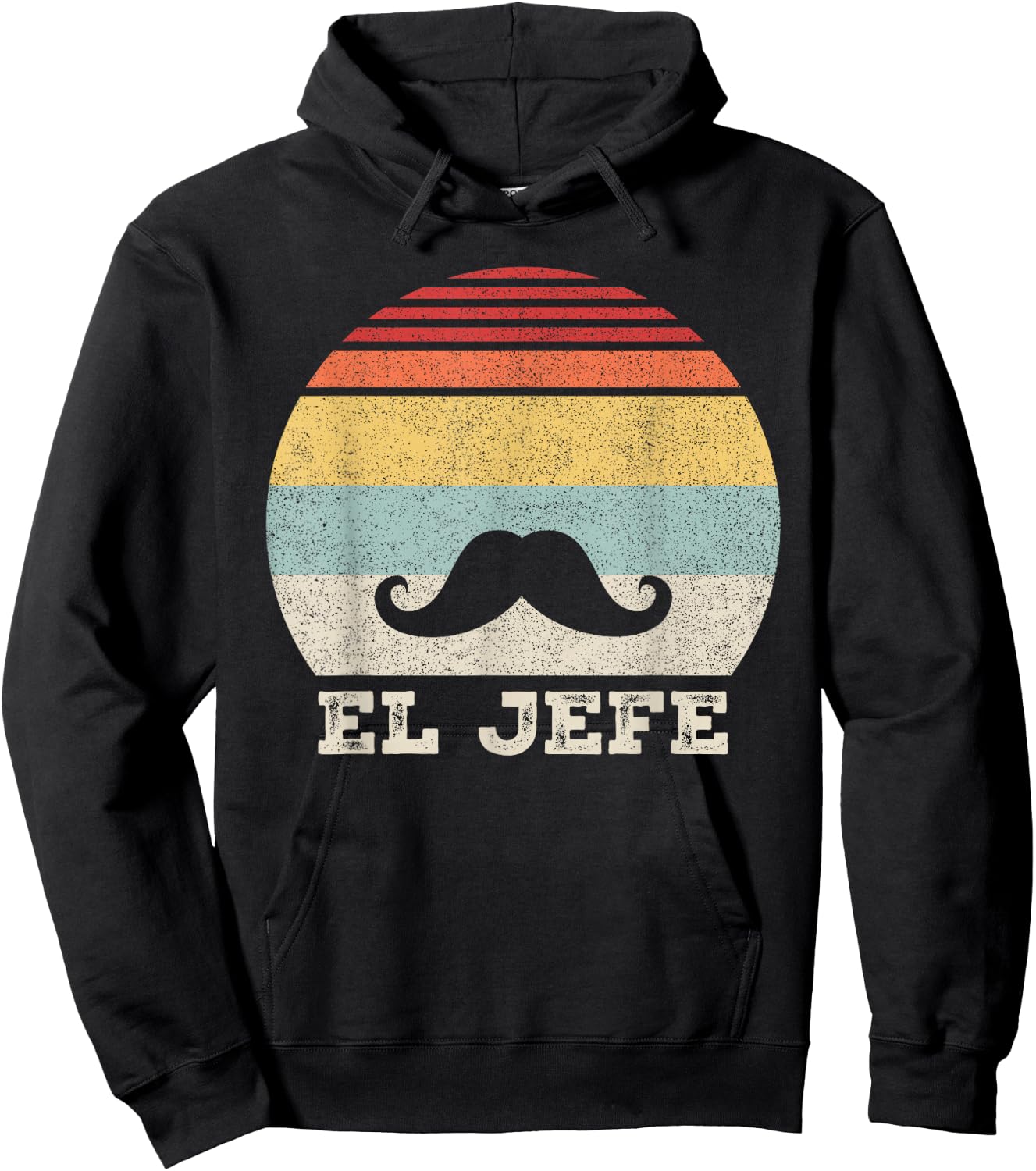 Retro El Jefe Shirt Funny Mexican Boss Funny Cinco De Mayo Hoodie - Hoodie | Black