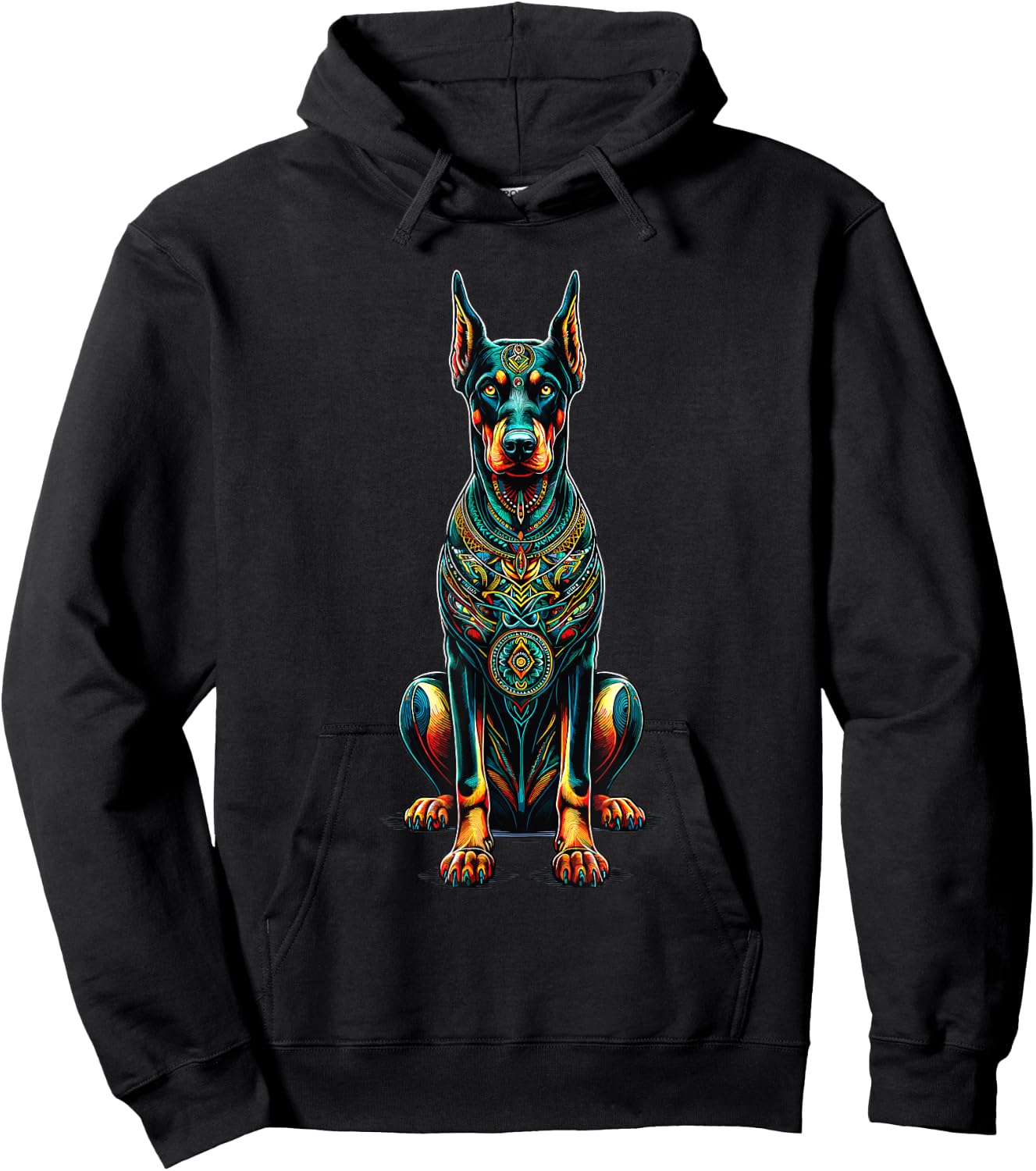 Mandala Art Doberman Pinscher Dobermans Dobie Hoodie - Hoodie | Black