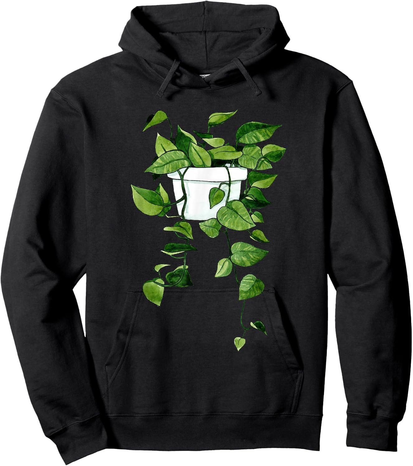 Golden Pothos House Plant Garden Ceylon Creeper Ivy Arum Hoodie - Hoodie | Black
