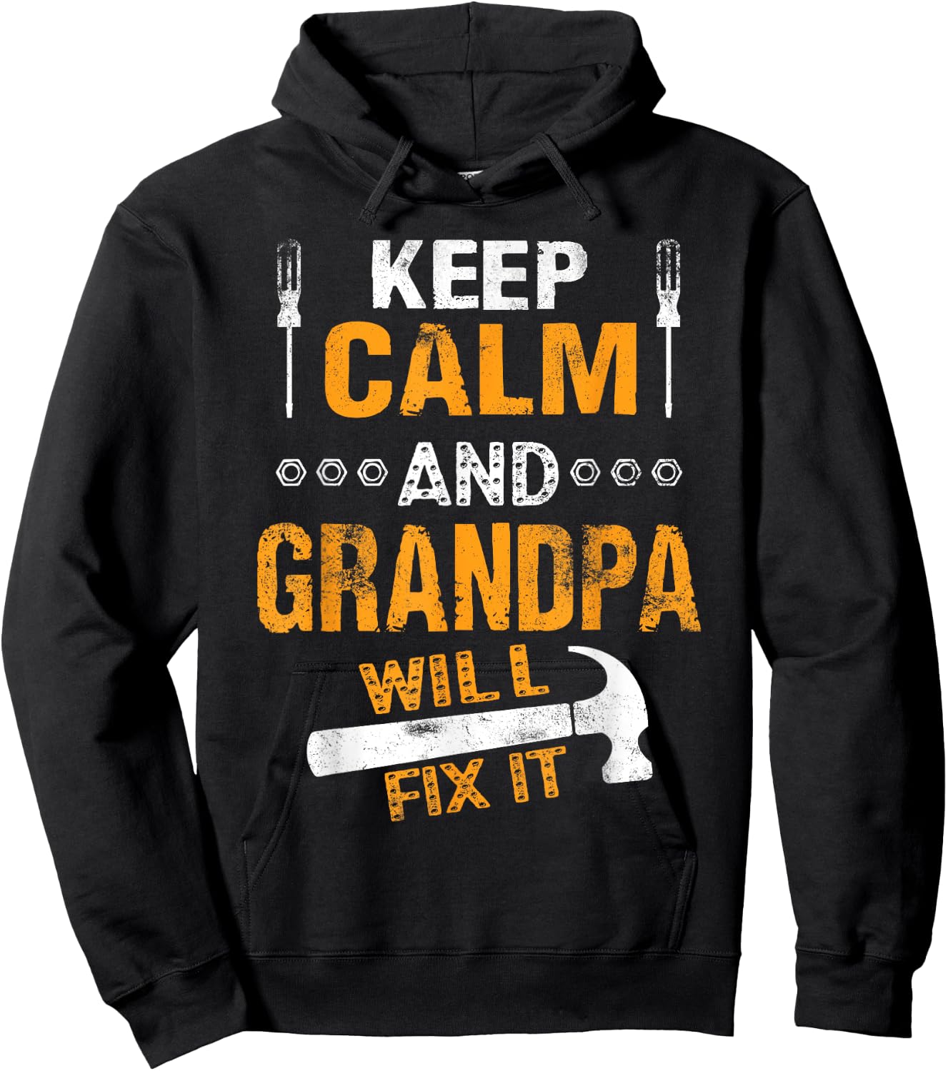Handyman Keep Calm and Grandpa Will Fix It Hoodie - Hoodie | Black