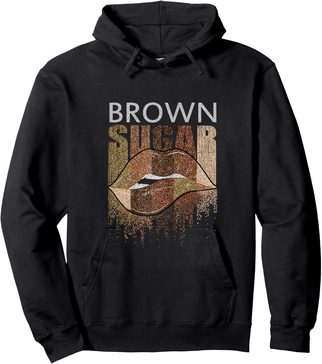 Lips Brown Sugar | Black Women Funny Gift Hoodie - Hoodie | Black