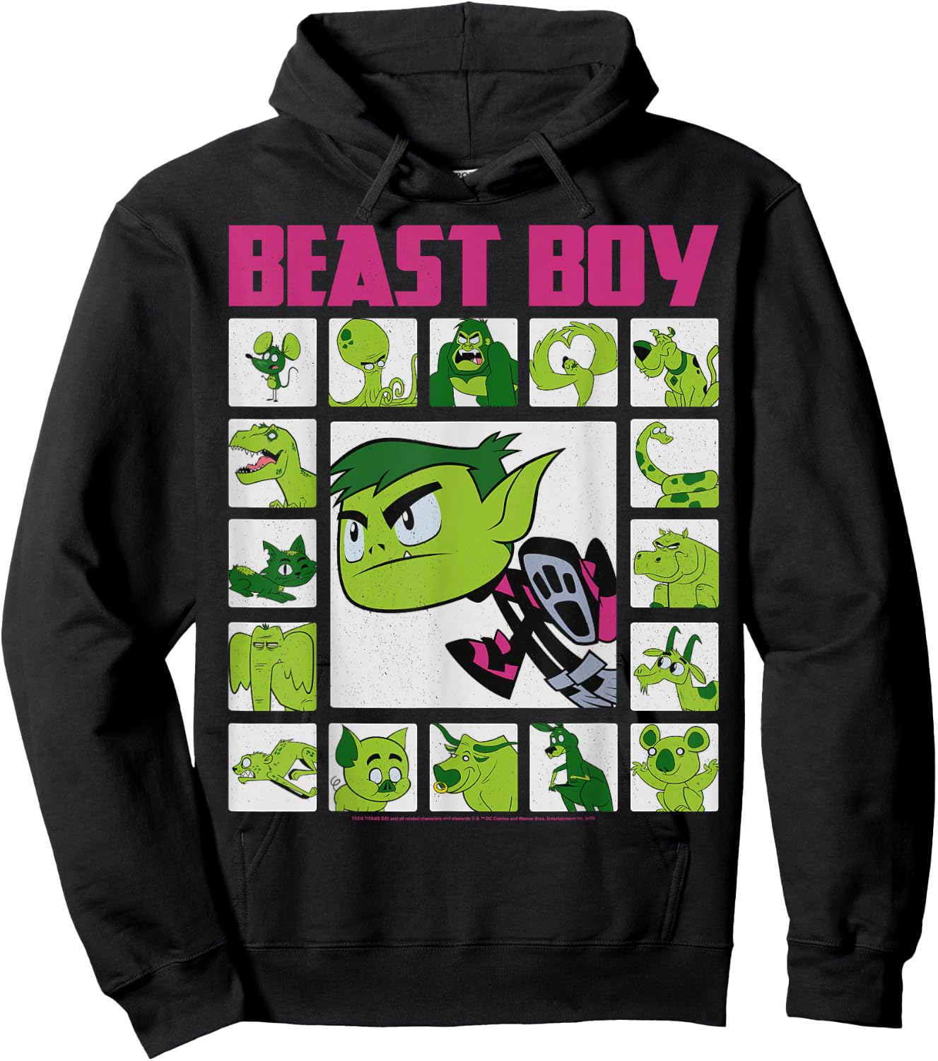 DC Comics Teen Titans Go! Beast Boy Box Up Hoodie - Hoodie | Black