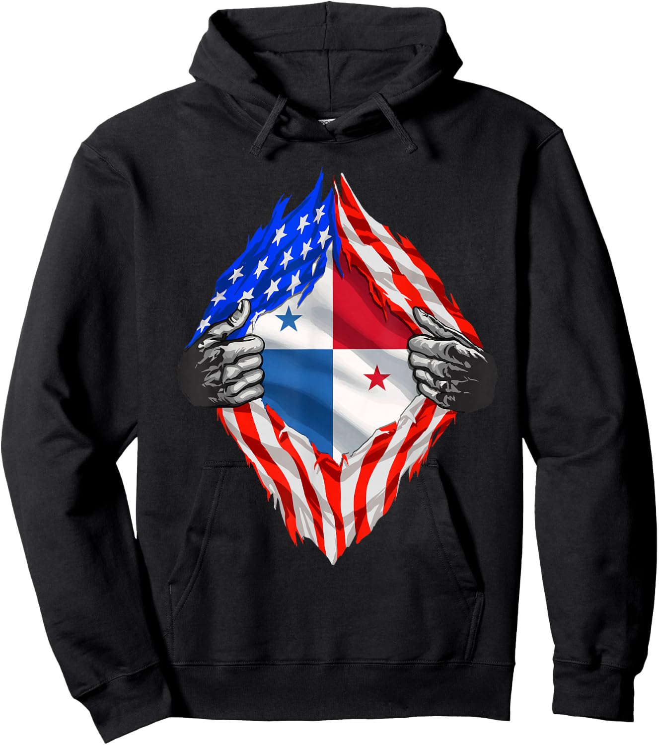 Panama Shirt American Panamanian Flag Hispanic Pride Roots Hoodie - Hoodie | Black